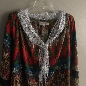 Women's Figueroa & flower 2X size blouse